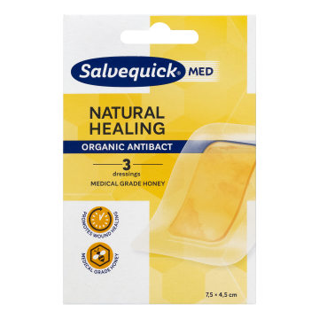 Salvequick MED Natural Healing hunajalaastari 3 kpl