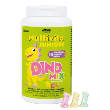MULTIVITA JUNIORI DINO MIX MONIVITAMIINI 200 PURUTABL