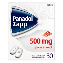 PANADOL ZAPP 500 mg tabl, kalvopääll 30 fol