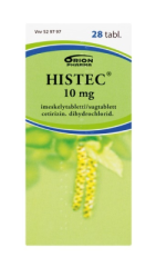 HISTEC 10 mg imeskelytabl 28 fol