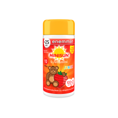 Minisun D-vitamiini Mansikka-Nalle jr.10 mikrog  100+25 tabl