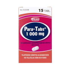 PARA-TABS 1000 mg tabl, kalvopääll 15 kpl